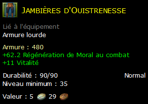 Jambières d'Ouistrenesse