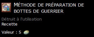 Méthode de préparation de bottes de guerrier