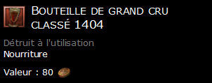 Bouteille de grand cru classé 1404