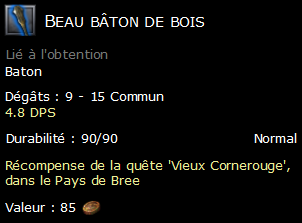 Beau bâton de bois