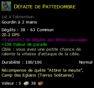 Défaite de Pattedombre