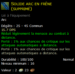 Solide arc en frêne (supprimé)