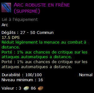 Arc robuste en frêne (supprimé)