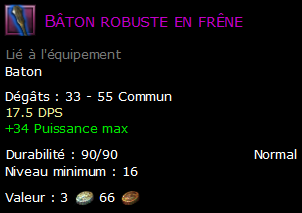 Bâton robuste en frêne