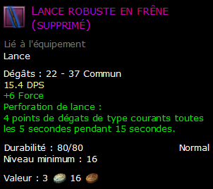 Lance robuste en frêne (supprimé)