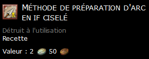 Méthode de préparation d'arc en if ciselé