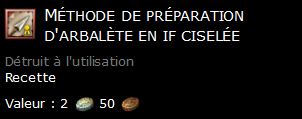 Méthode de préparation d'arbalète en if ciselée