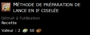 Méthode de préparation de lance en if ciselée