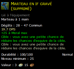 Marteau en if gravé (supprimé)