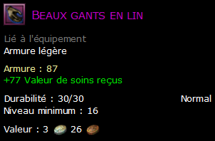 Beaux gants en lin