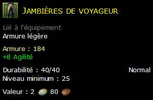 Jambières de voyageur