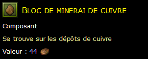 Bloc de minerai de cuivre