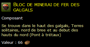 Bloc de minerai de fer des galgals