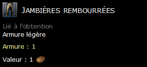 Jambières rembourrées