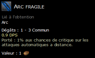 Arc fragile