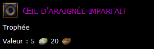 Œil d'araignée imparfait