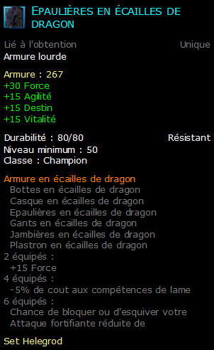 Epaulières en écailles de dragon