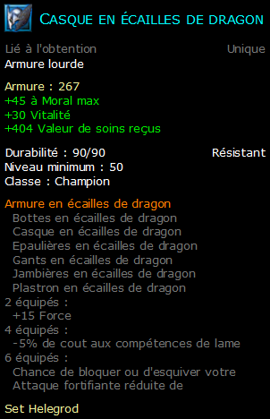 Casque en écailles de dragon