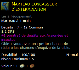 Marteau concasseur d'extermination