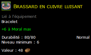 Brassard en cuivre luisant