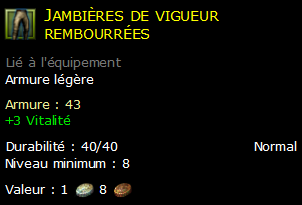 Jambières de vigueur rembourrées
