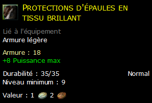 Protections d'épaules en tissu brillant