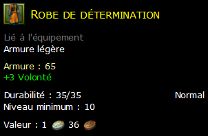 Robe de détermination