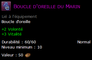 Boucle d'oreille du Marin