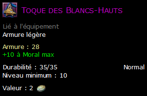 Toque des Blancs-Hauts