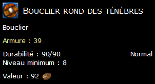 Bouclier rond des ténèbres