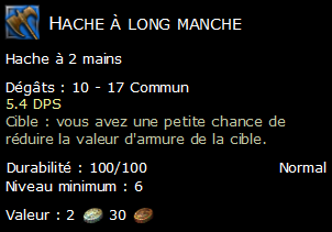 Hache à long manche