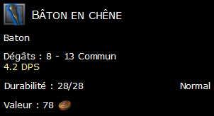 Bâton en chêne