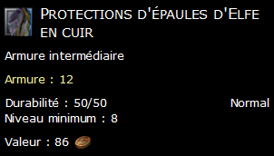 Protections d'épaules d'Elfe en cuir