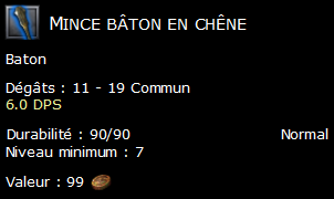 Mince bâton en chêne