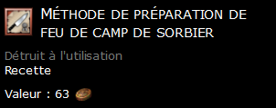 Méthode de préparation de feu de camp de sorbier