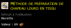 Méthode de préparation de chapeau lourd en tissu