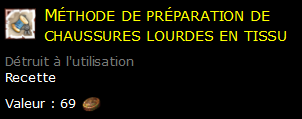 Méthode de préparation de chaussures lourdes en tissu