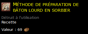 Méthode de préparation de bâton lourd en sorbier