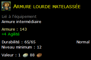 Armure lourde matelassée