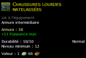 Chaussures lourdes matelassées