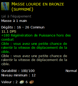 Masse lourde en bronze (supprimé)