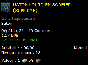 Bâton lourd en sorbier (supprimé)