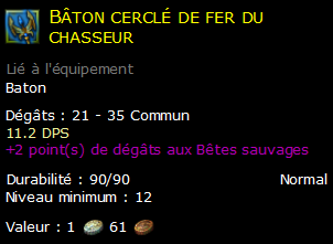 Bâton cerclé de fer du chasseur