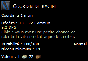 Gourdin de racine