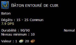 Bâton entouré de cuir