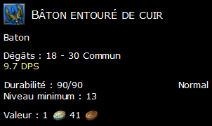 Bâton entouré de cuir