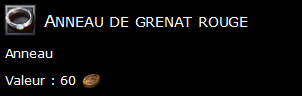 Anneau de grenat rouge