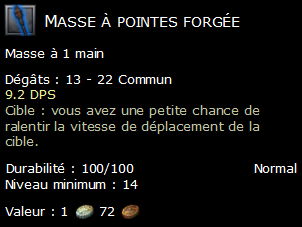 Masse à pointes forgée