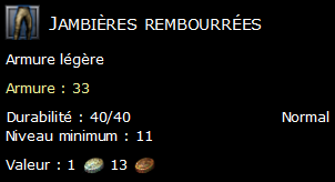 Jambières rembourrées