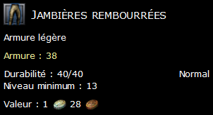 Jambières rembourrées